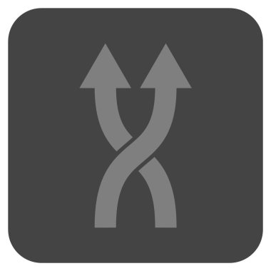 Düz kare vektör simge yukarı okları shuffle