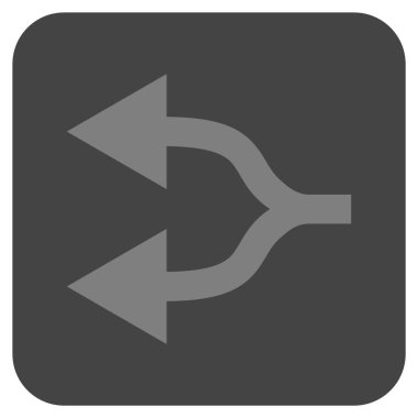 Oklar sol düz kare vektör simge bölme