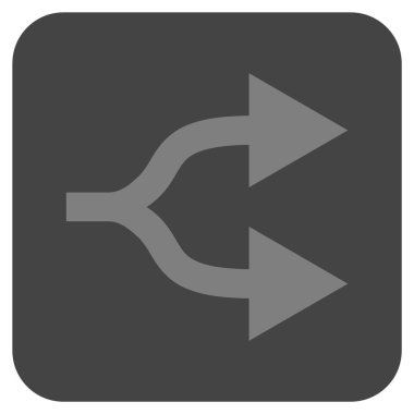 Split oklar sağ düz vektör simgesi kare