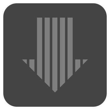 Düz kare vektör simgesi aşağı ok şerit