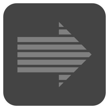 Şerit ok sağ düz vektör simgesi kare