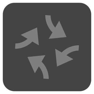 Oklar düz kare vektör simge girdap