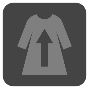 Kadın elbise düz kare vektör simge al