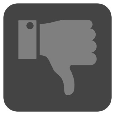 Başparmak aşağı düz vektör simgesi kare