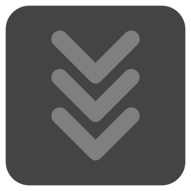 Vektör simge düz aşağı çift ok ucu kare