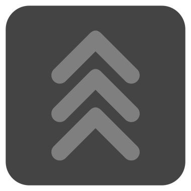 Vektör simge düz Yukarı Çift ok ucu kare