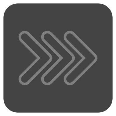 Üçlü işaretçi tam düz vektör simgesi kare