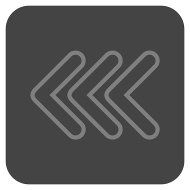 Üçlü işaretçi düz yaptı vektör simgesi kare