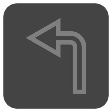 Sol düz kare vektör simge açmak