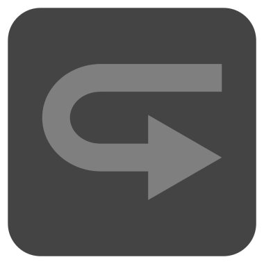 Vektör simge düz kare sağa dönün