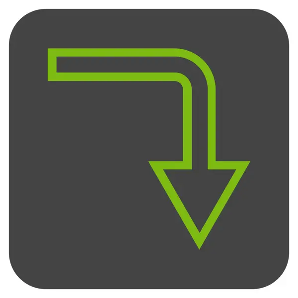Platte vierkante Vector Icon afslaan — Stockvector