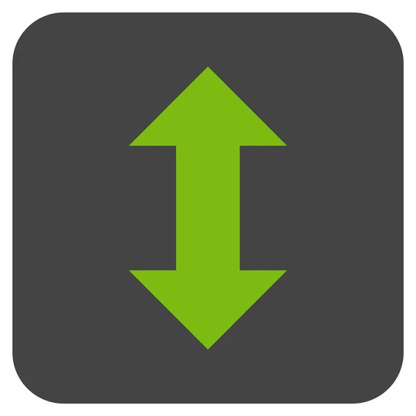 Icona vettoriale quadrata piatta a frecce di scambio verticale — Vettoriale Stock
