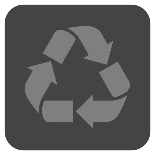 Platte vierkante Vector Icon recyclen — Stockvector
