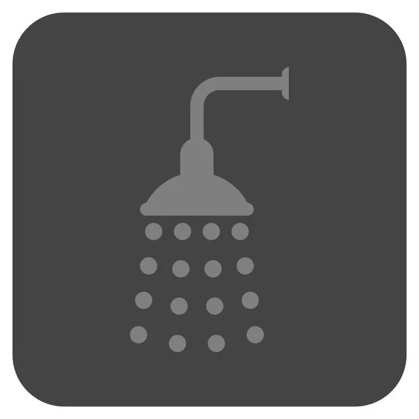 Shower Flat Squared Vector Icon — Stockvector