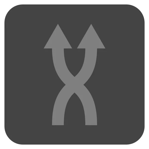 Shuffle Arrows Up Icona vettoriale quadrata piatta — Vettoriale Stock