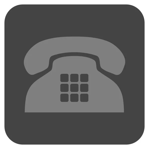 Tón telefonní plochý čtvercový vektorové ikony — Stockový vektor