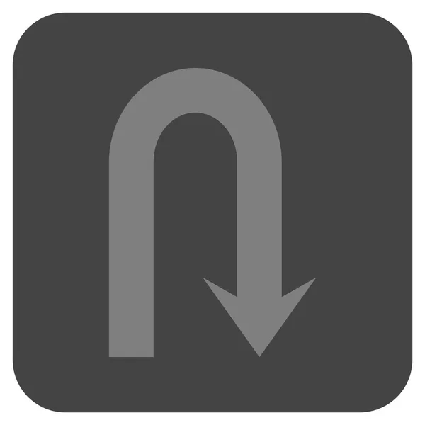Vända tillbaka platt kvadrerade vektor symbol — Stock vektor