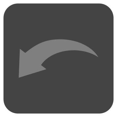 Düz kare vektör simgesi geri al