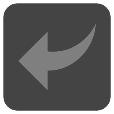 Düz kare vektör simgesi geri al