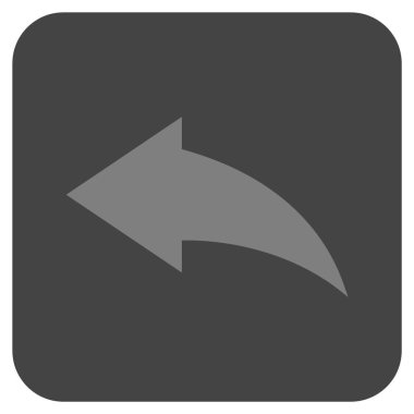 Düz kare vektör simgesi geri al