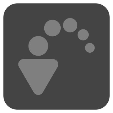 Düz kare vektör simgesi geri al