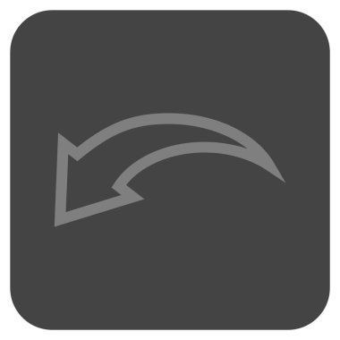 Düz kare vektör simgesi geri al