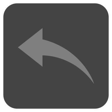 Düz kare vektör simgesi geri al