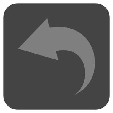 Düz kare vektör simgesi geri al