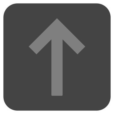 Yukarı ok düz kare vektör simgesi