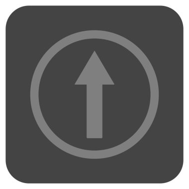 Yukarı yönlü ok düz kare vektör simgesi