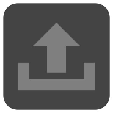 Düz kare vektör simge yüklemek