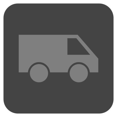 Van düz kare vektör simgesi