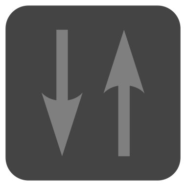 Dikey Exchange oklar düz kare vektör simgesi