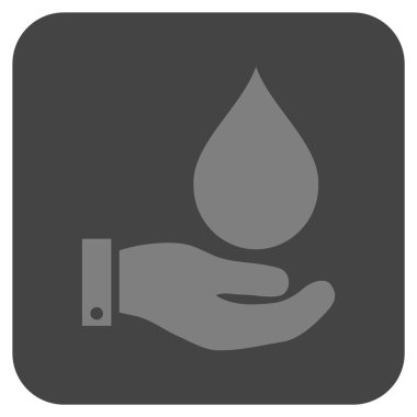 Vektör simge su hizmet düz kare