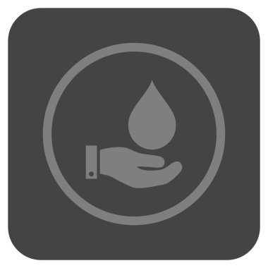 Vektör simge su hizmet düz kare