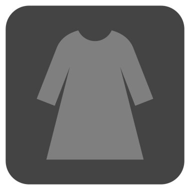 Kadın elbise düz kare vektör simgesi