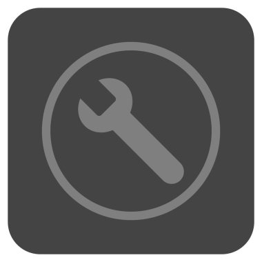 İngiliz anahtarı düz kare vektör simgesi