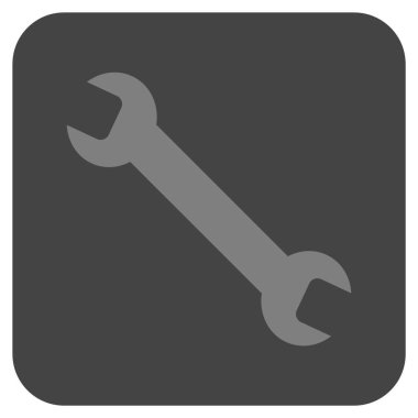 İngiliz anahtarı düz kare vektör simgesi