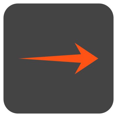 Ok sağ düz vektör simgesi kare