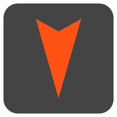 Vektör simge düz aşağı ok ucu kare