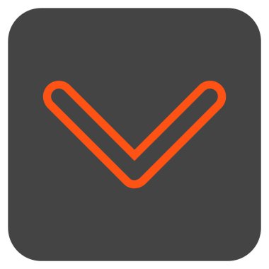 Vektör simge düz aşağı ok ucu kare