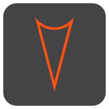 Vektör simge düz aşağı ok ucu kare