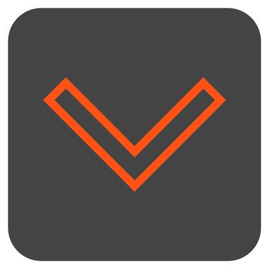 Vektör simge düz aşağı ok ucu kare