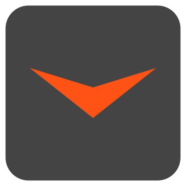 Vektör simge düz aşağı ok ucu kare