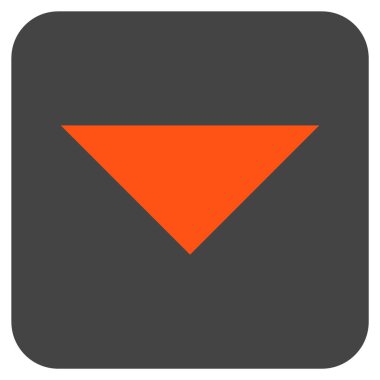 Vektör simge düz aşağı ok ucu kare