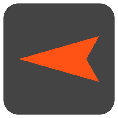 Vektör simge düz sol ok ucu kare