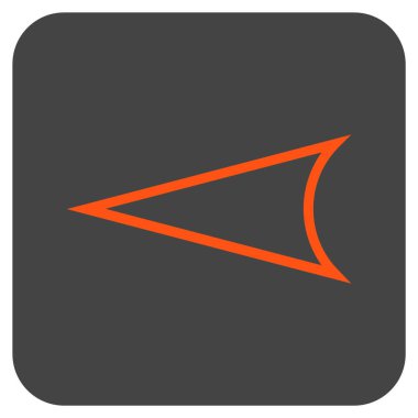 Vektör simge düz sol ok ucu kare