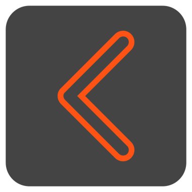 Vektör simge düz sol ok ucu kare