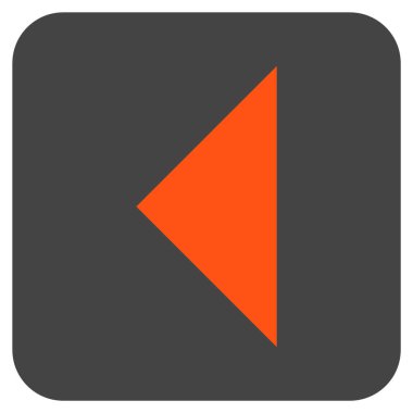 Vektör simge düz sol ok ucu kare