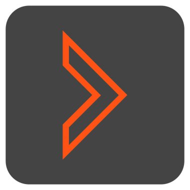 Ok ucu değil düz vektör simgesi kare